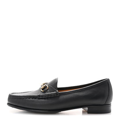Gucci Calfskin Womens 1953 Horsebit Loafers 38.5 Black 1 of 10