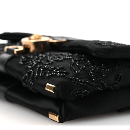 Versace Satin Crystal Mini Kleio Crossbody Bag Black 10 of 11