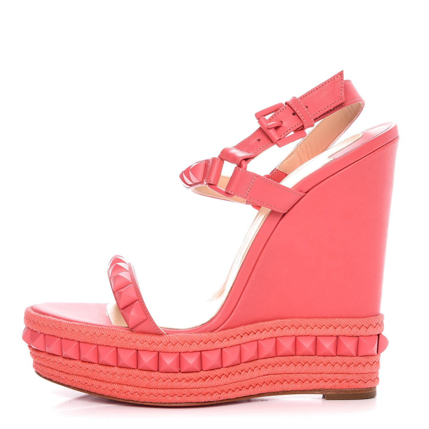 Calfskin Rope Cataclou 140 Wedge Sandals 38 Framboisine