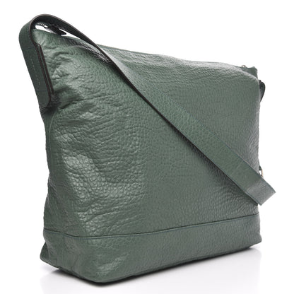 Gucci Pebbled Calfskin Large Mens Messenger Green 3 of 10