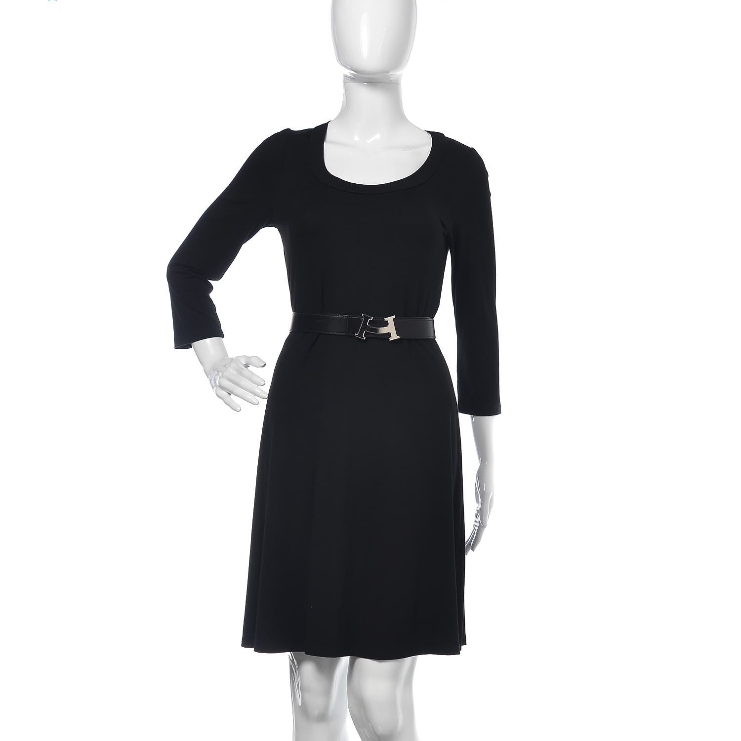Hermes Box Togo Smile H Belt 80 Black Chocolate 2 of 6