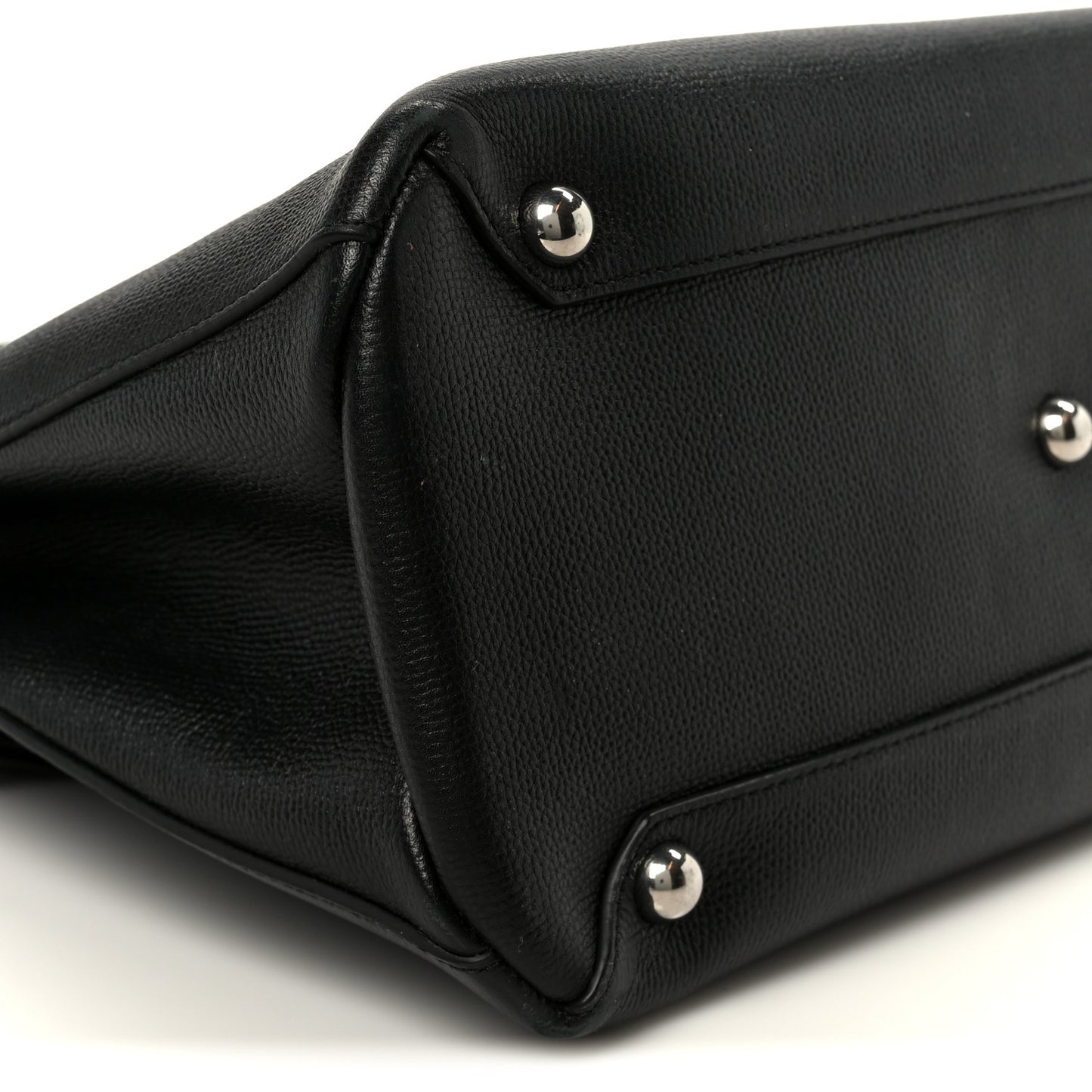 Grainy Calfskin House Check Medium Banner Tote Black