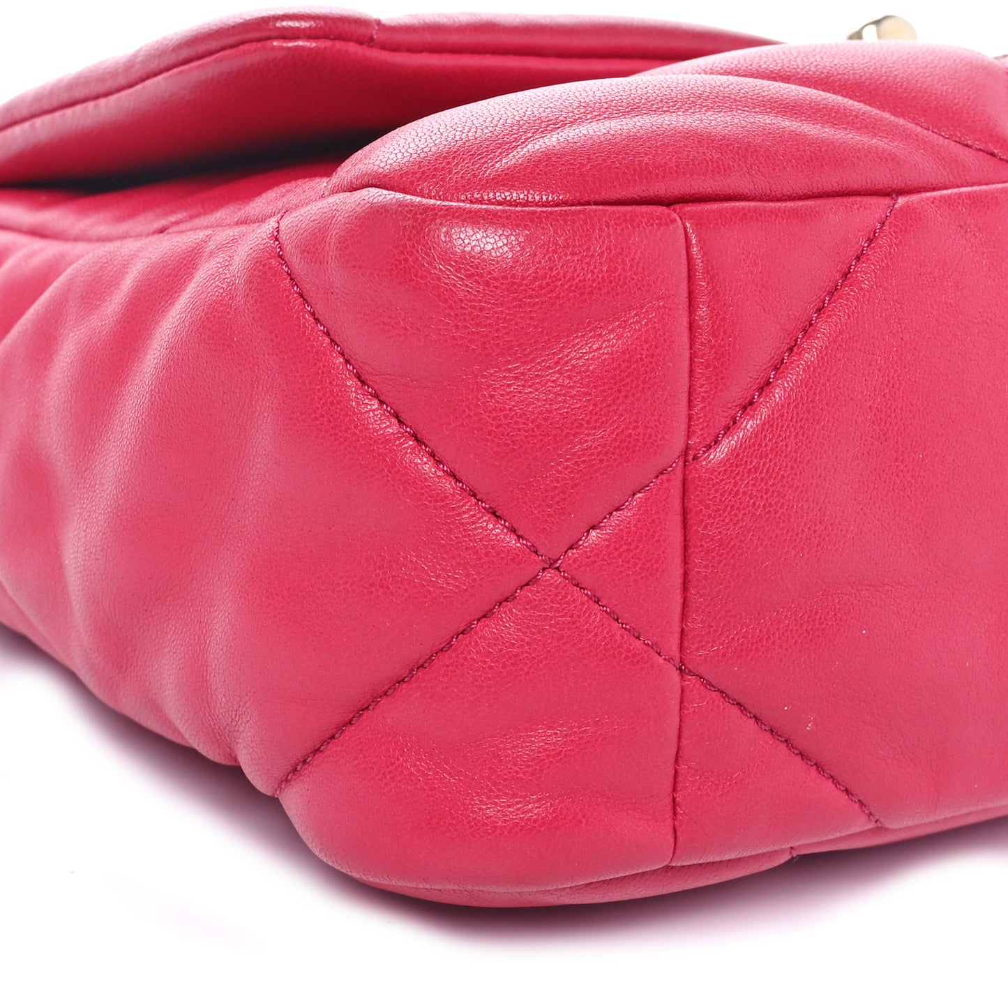 Lambskin Quilted Medium Chanel 19 Flap Dark Pink