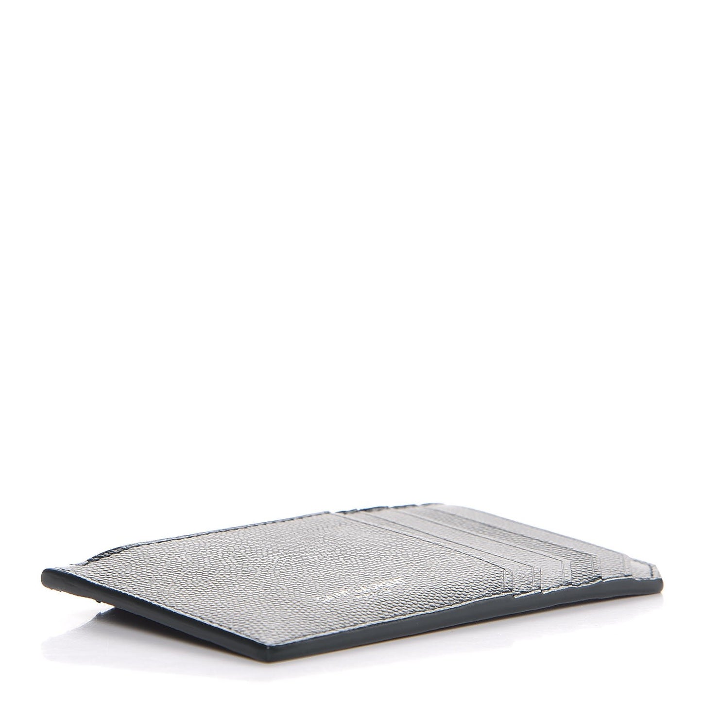 Grained Calfskin 5 Fragments Zip Pouch Card Holder New Vert Fonce