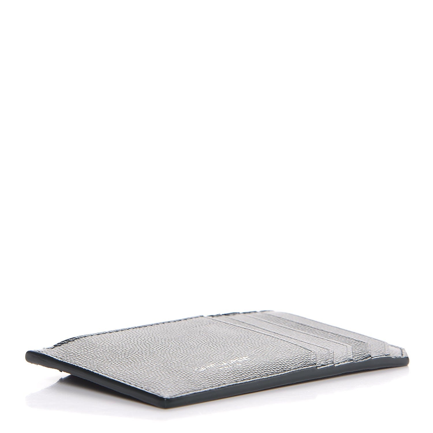 Saint Laurent Grained Calfskin 5 Fragments Zip Pouch Card Holder New Vert Fonce 4 of 8