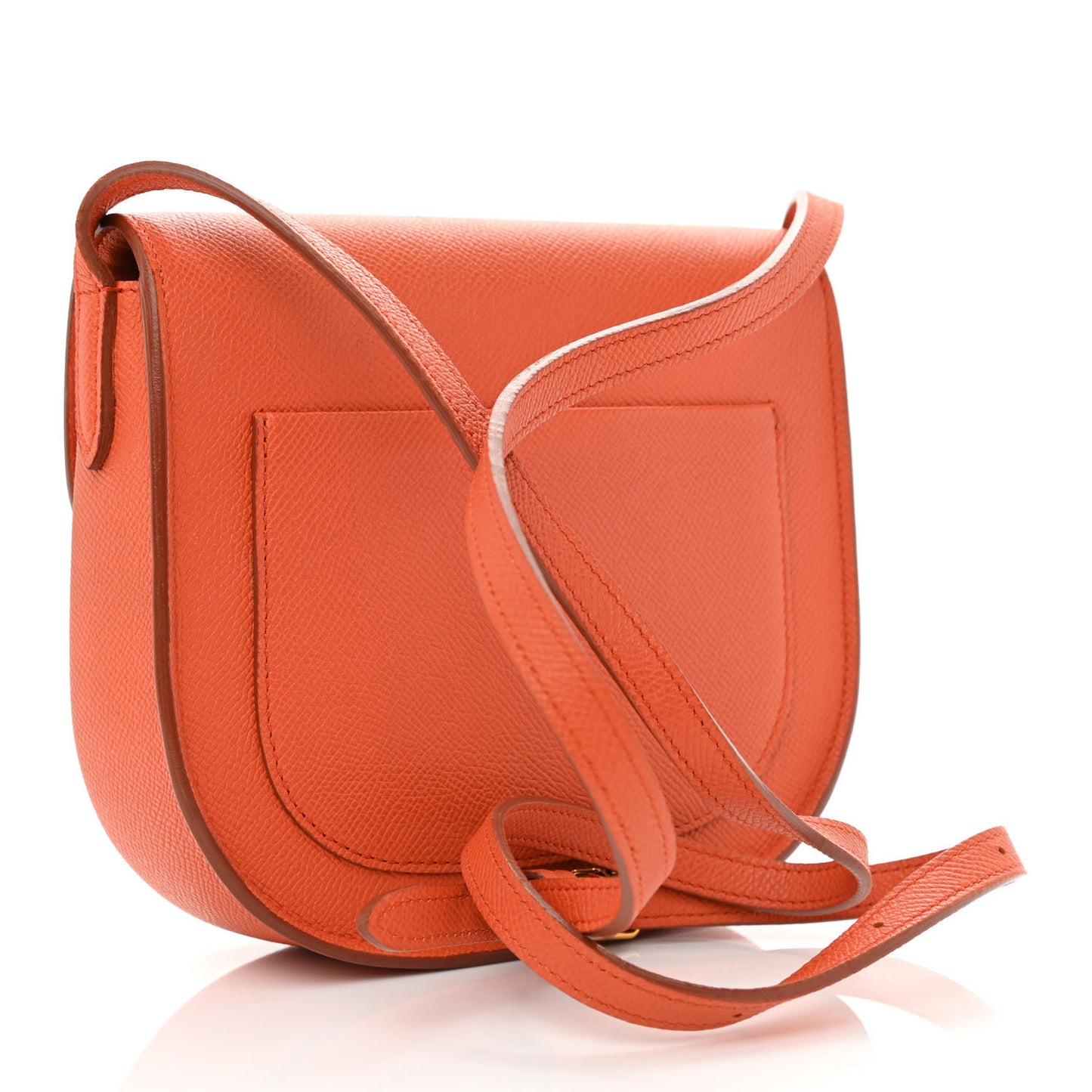 Grained Calfskin Small Trotteur Carnelian