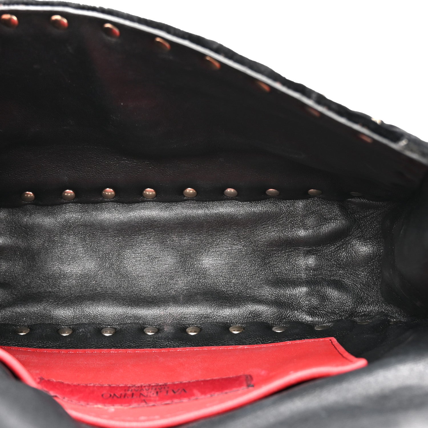 Valentino Garavani Velvet Small Rockstud Spike Shoulder Bag Black 4 of 11