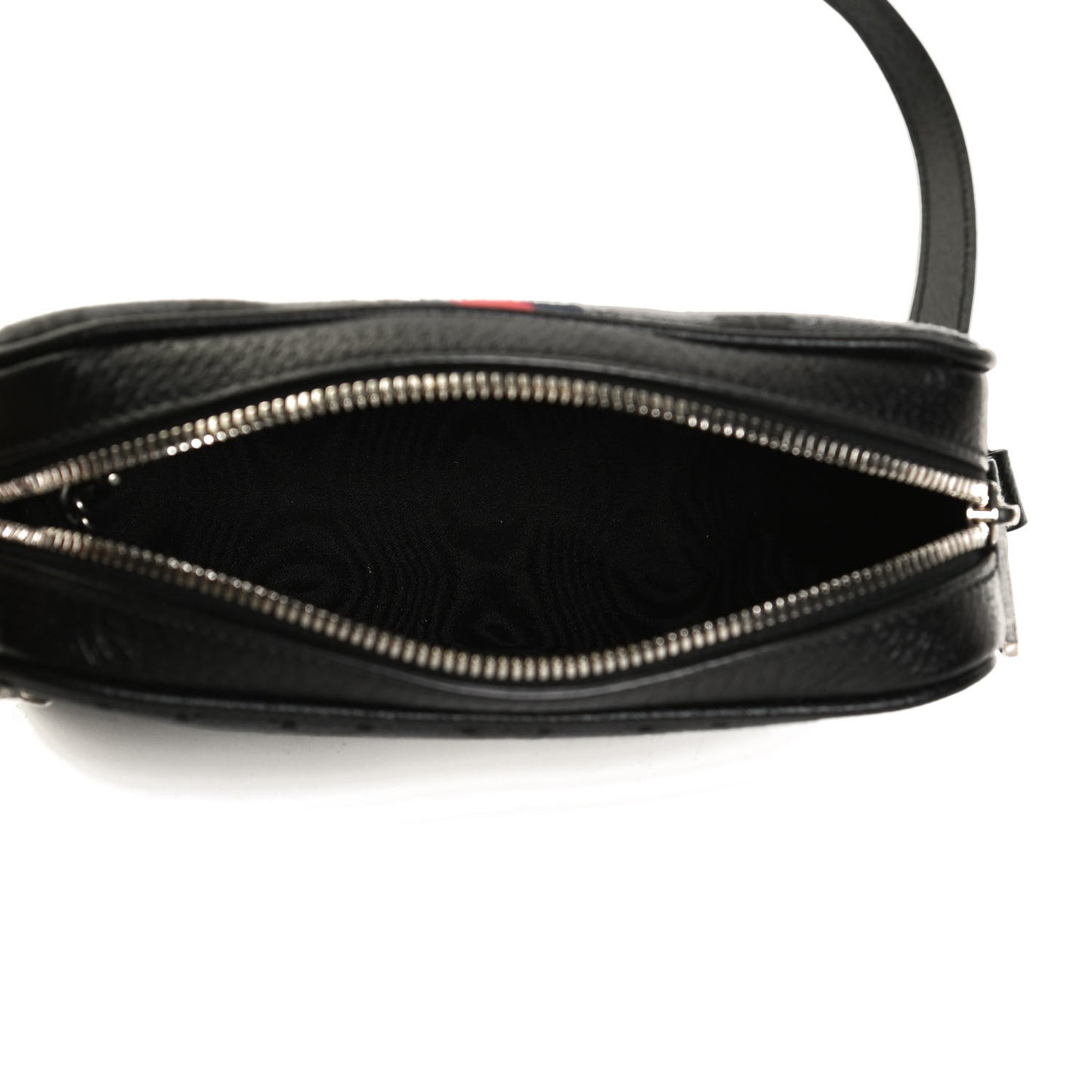 X BALENCIAGA BB Monogram Web Mini Ophidia Shoulder Bag Black