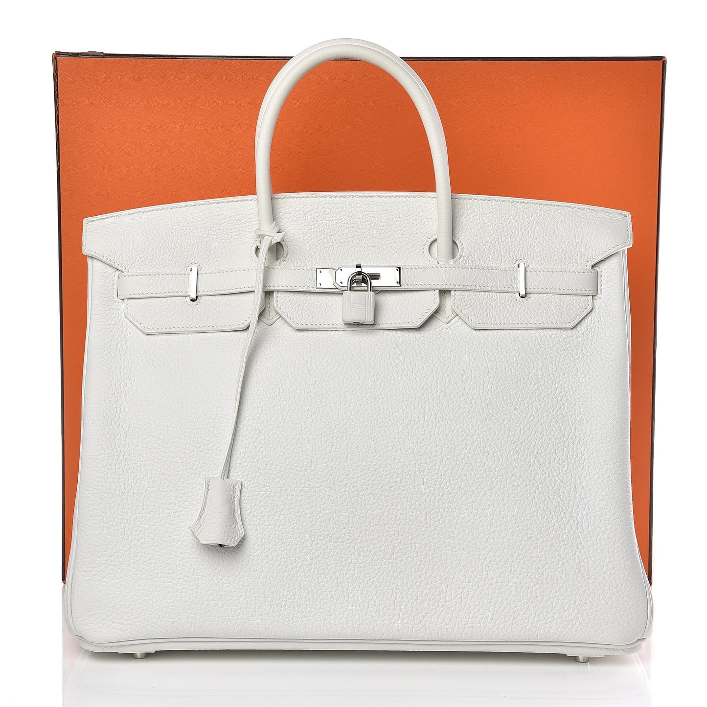 Taurillon Clemence Birkin 40 White
