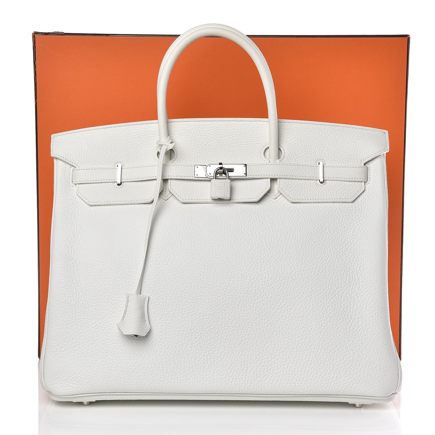 Hermes Taurillon Clemence Birkin 40 White 39 of 39