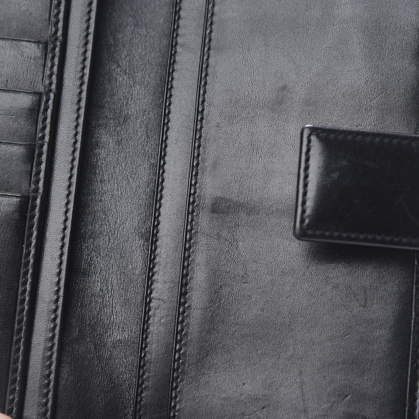 Calfskin Monogram Continental Flap Wallet Black