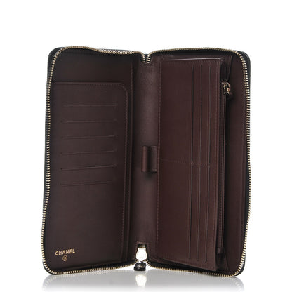 Chanel Caviar Quilted Large Zip Around Organizer Wallet Black 5 of 8