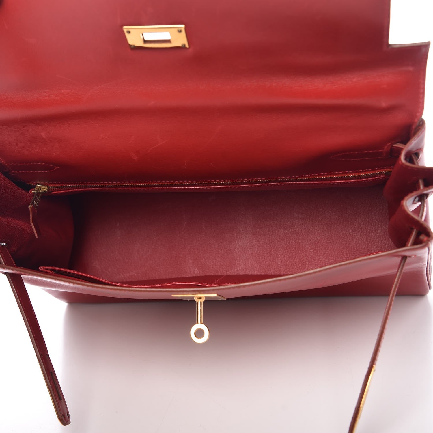 Hermes Box Kelly Retourne 28 Rouge Vif 8 of 41