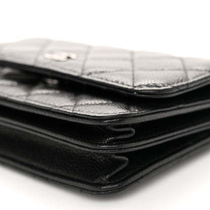 Chanel Caviar Quilted Mini Wallet On Chain WOC Black 10 of 11