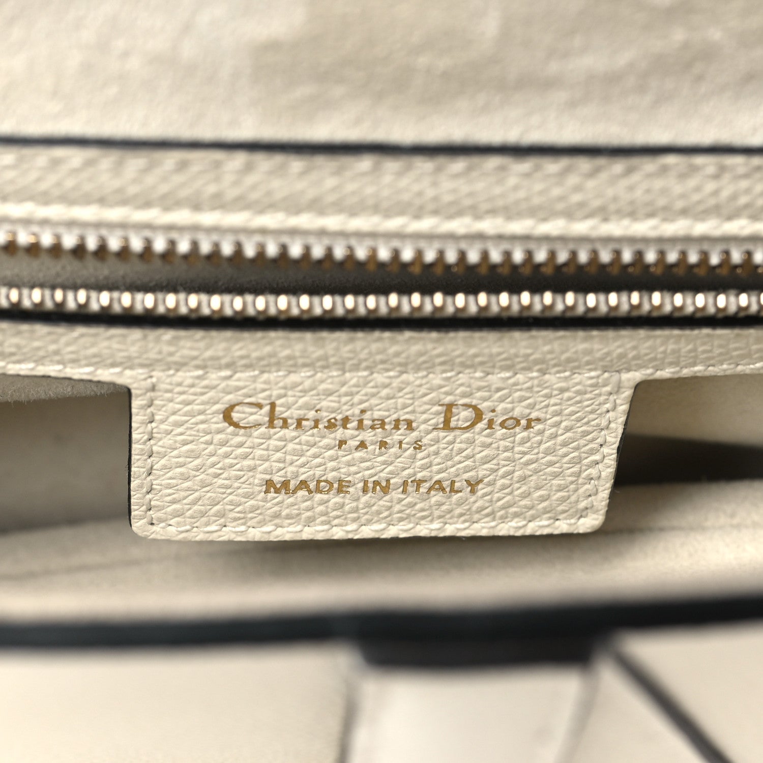 Christian Dior Grained Calfskin Saddle Bag White 6 of 8