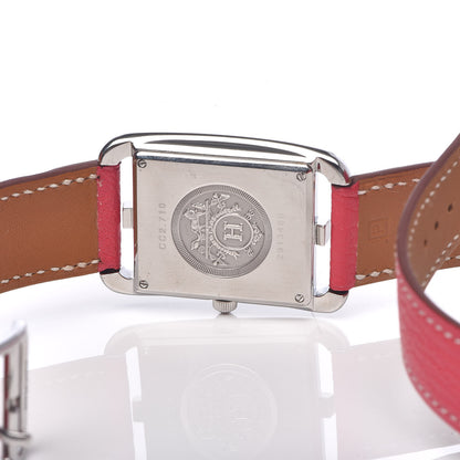 Hermes Stainless Steel Chevre Mysore 29mm Cape Cod Double Tour Quartz Watch Bougainvillier 6 of 9