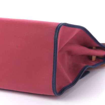 Hermes Vache Hunter Toile Herbag Zip 39 MM Rubis Bleu De Malte 7 of 8