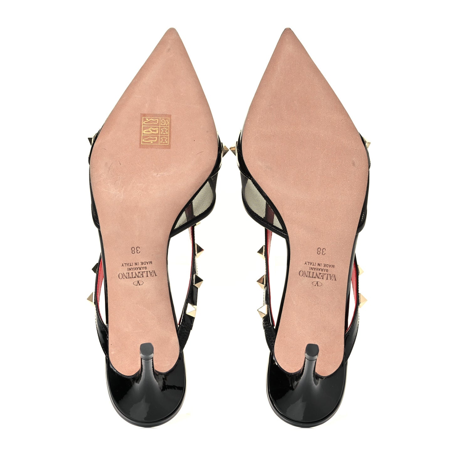 Patent Mesh Rockstud Alcove 60mm Mules 38 Black