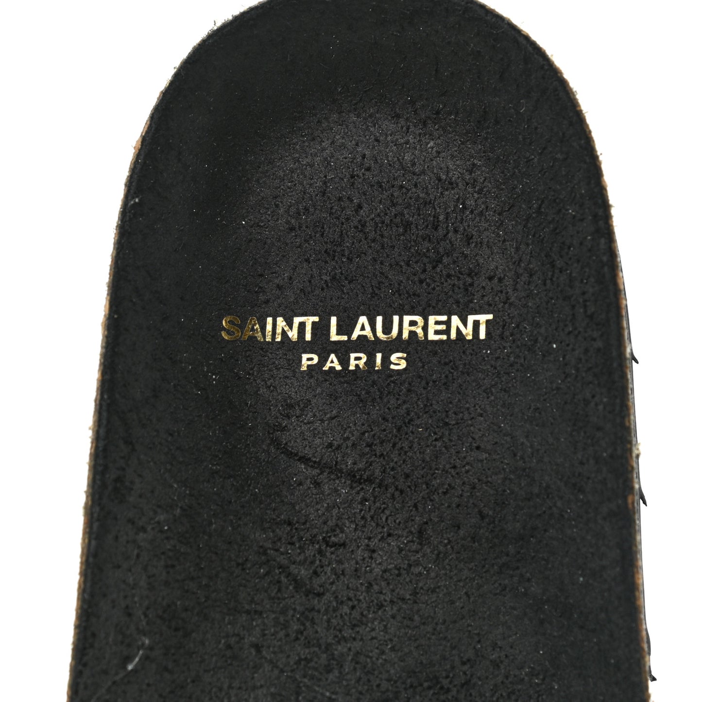 Calfskin Suede Joan Slide Sandals 38 Black