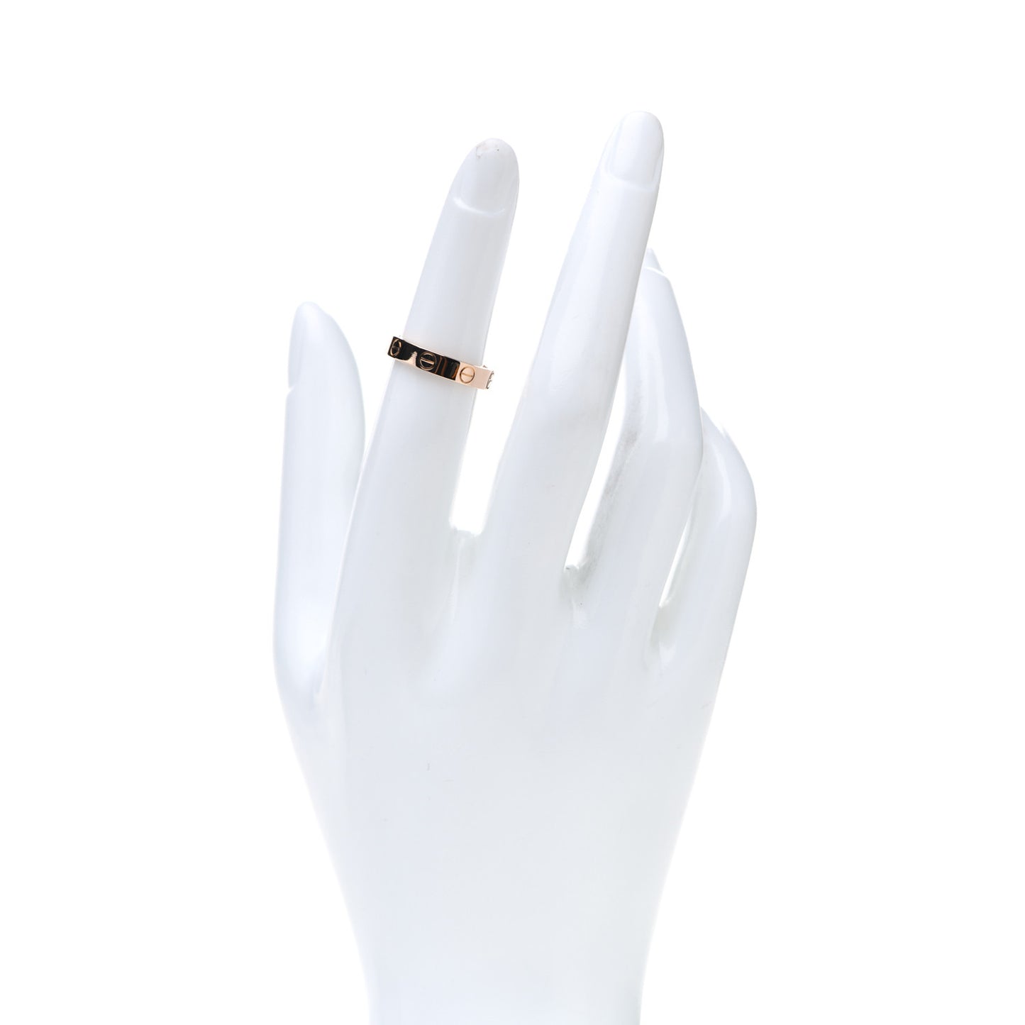 18K Pink Gold 3.5mm LOVE Wedding Band Ring 49 4.75