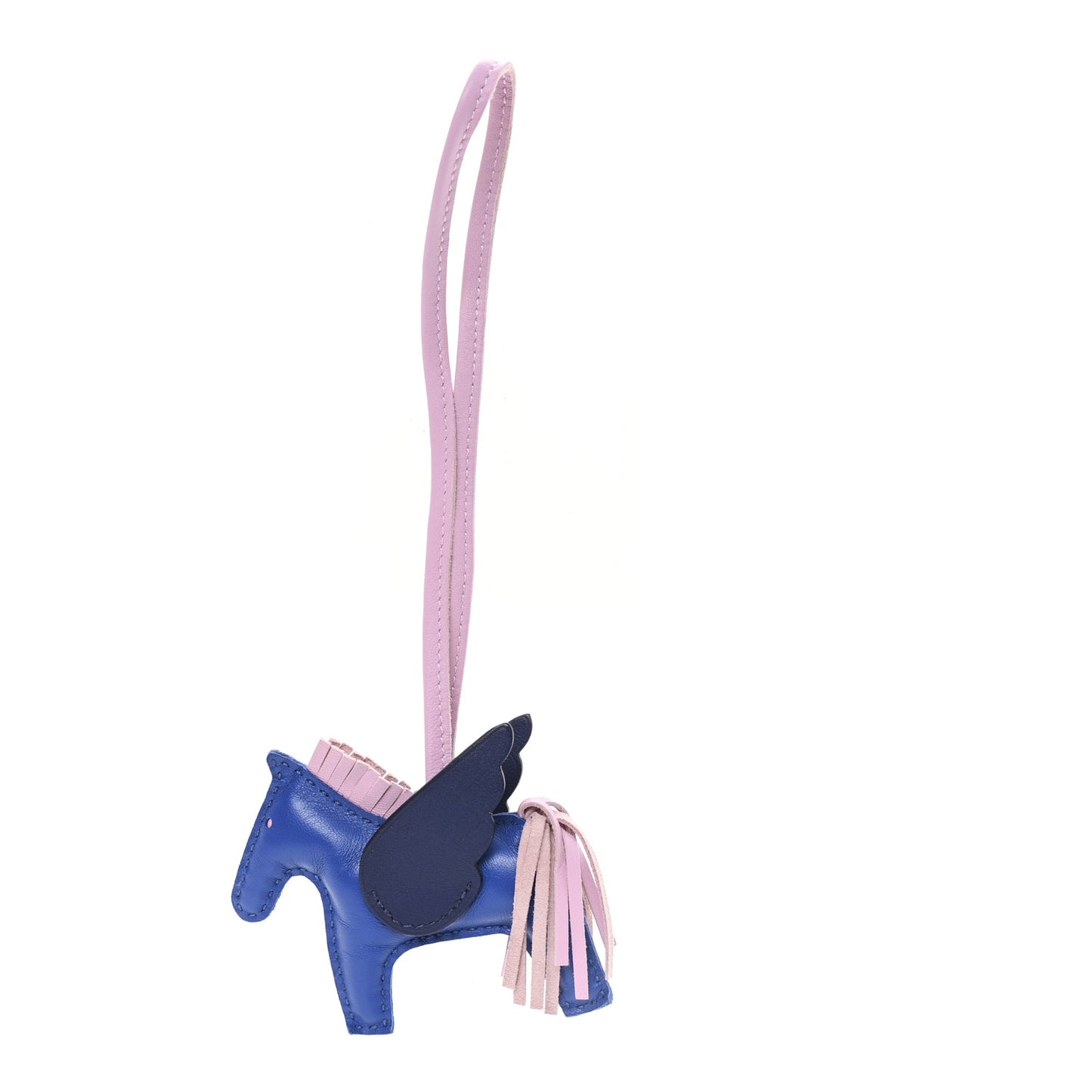 Milo Lambskin Grigri Rodeo Pegase Horse Bag Charm PM PM Bleu France Mauve Sylvestre Bleu Saphir