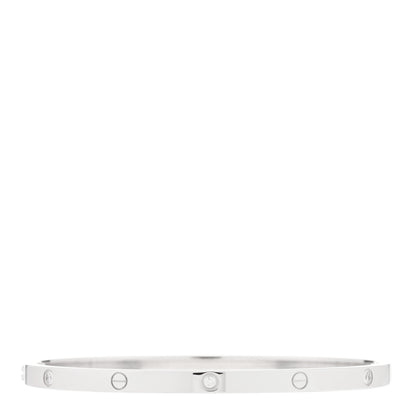 Cartier 18K White Gold 6 Diamond Small LOVE Bracelet 17 2 of 5