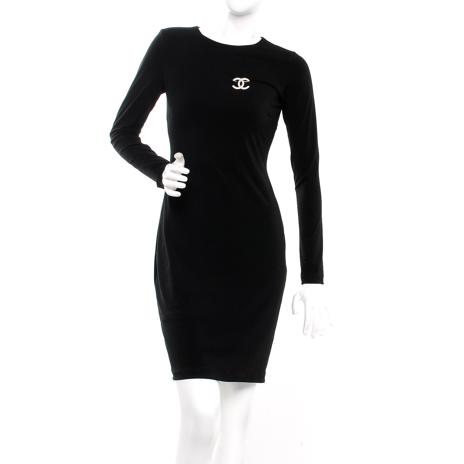 Chanel Crystal CC Brooch Light Gold 2 of 5