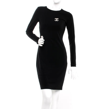 Chanel Crystal CC Brooch Light Gold 2 of 5