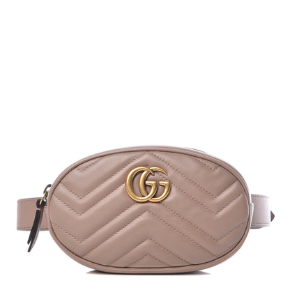 Gucci Calfskin Matelasse GG Marmont Belt Bag 85 34 Porcelain Rose 1 of 8