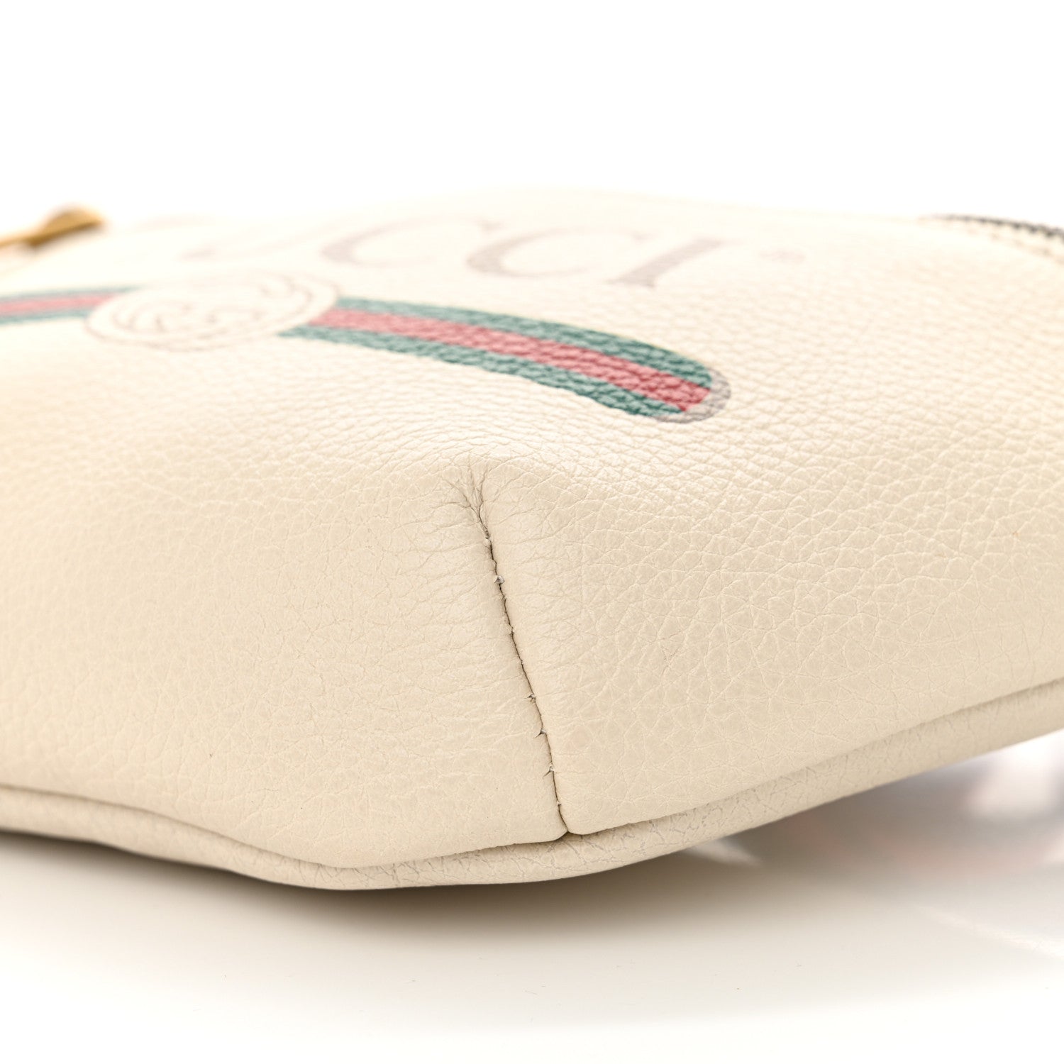 Gucci Grained Calfskin Small Logo Belt Bag White 10 of 12