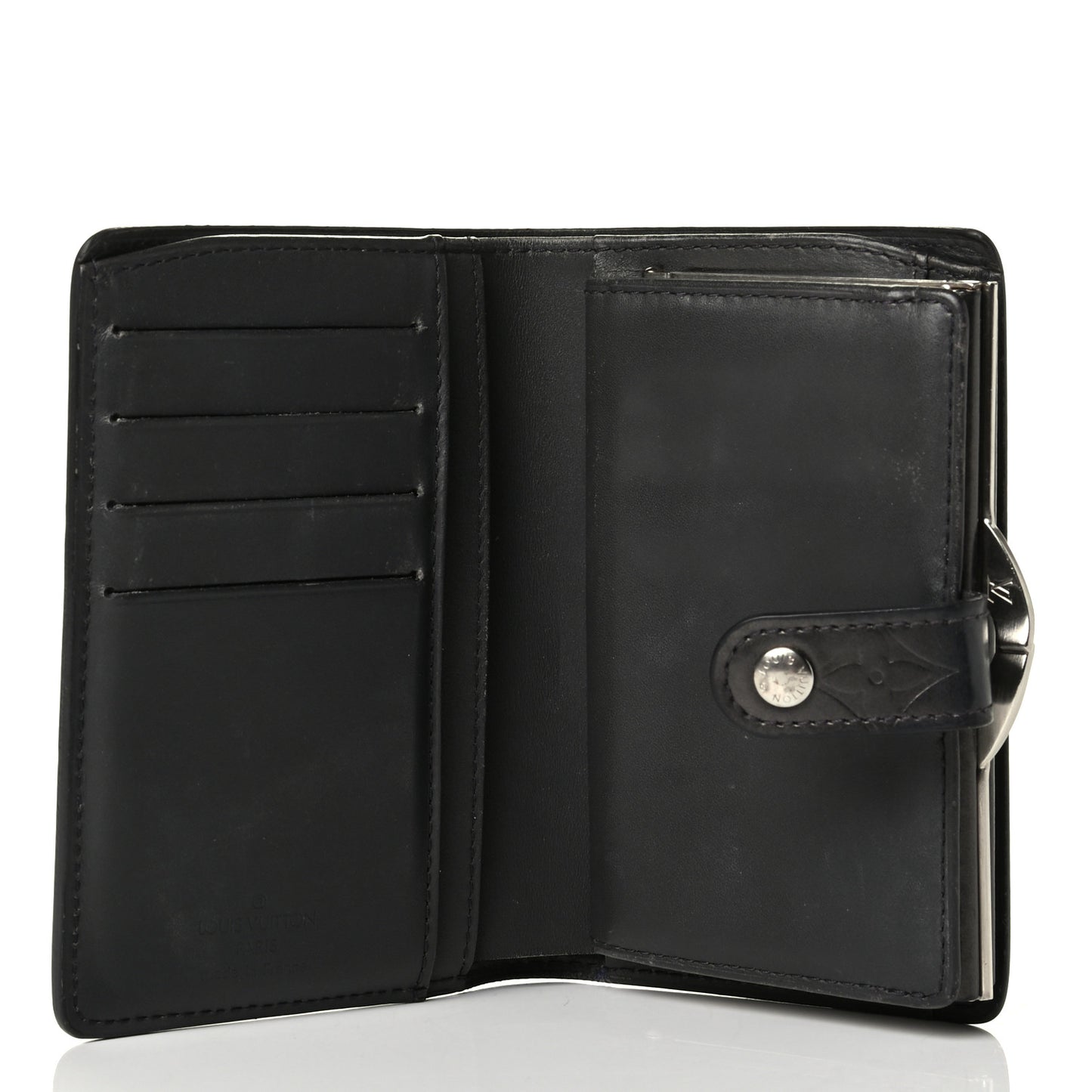 Mat Monogram French Purse Wallet Black