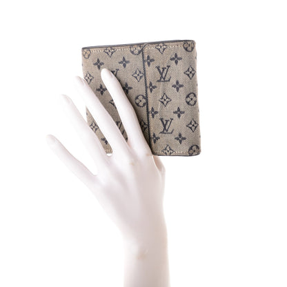 Louis Vuitton Mini Monogram Compact Wallet Blue 2 of 7