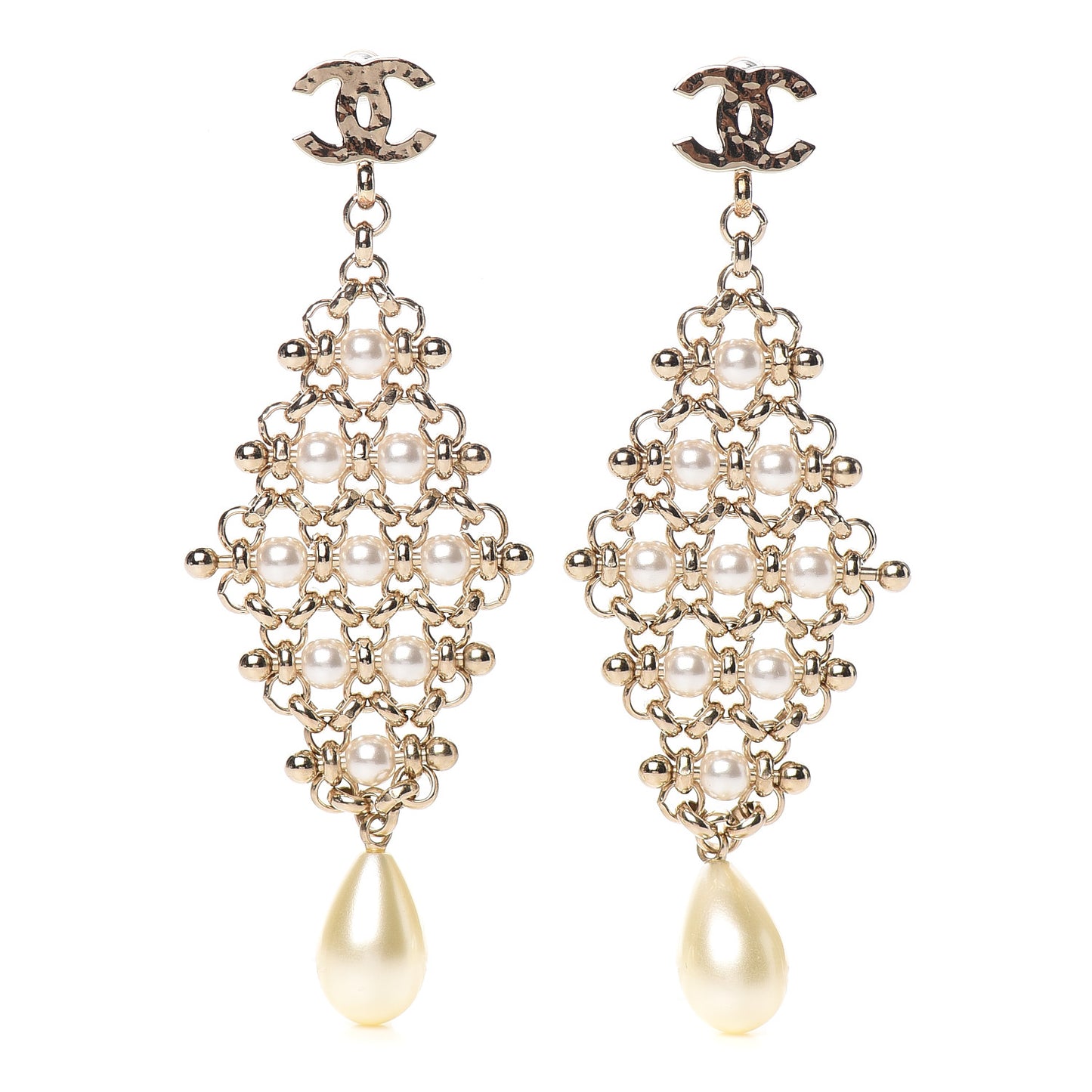 Pearl Monte-Carlo Nights Drop Earrings Gold