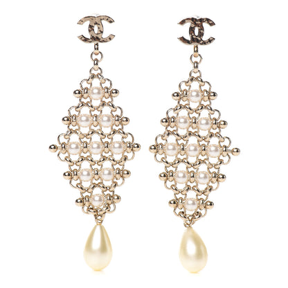 Chanel Pearl Monte-Carlo Nights Drop Earrings Gold 1 of 5