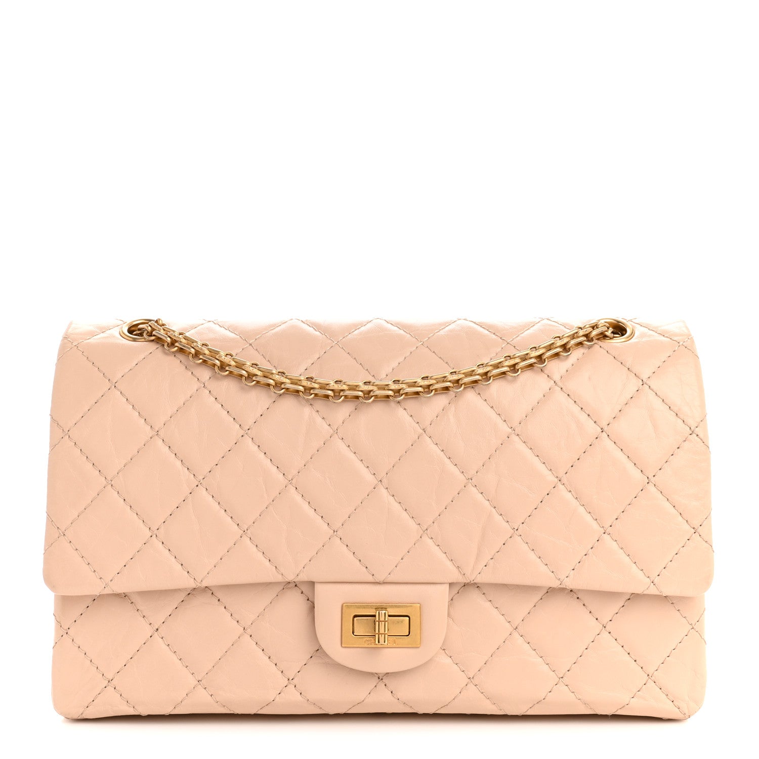 Chanel Aged Calfskin Quilted 2.55 Reissue 226 Flap Light Beige Light Beige 1 of 10