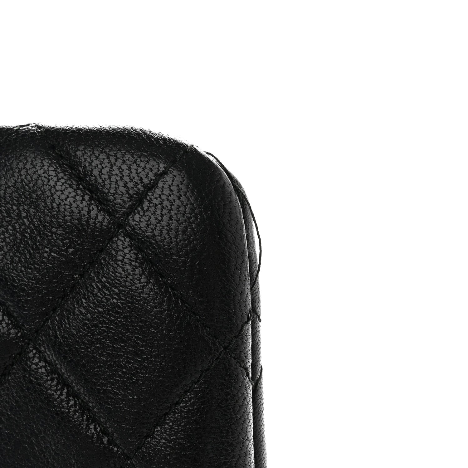 Chanel Lambskin Quilted Large Vintage Mademoiselle Cosmetic Case Black 8 of 12