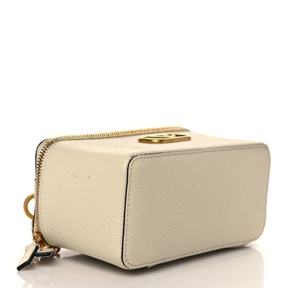 Valentino Garavani Grainy Calfskin Vlogo Vanity Case White 3 of 6