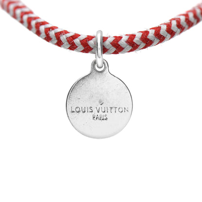 Louis Vuitton X UNICEF Sterling Silver Lockit Bracelet Red White 3 of 3