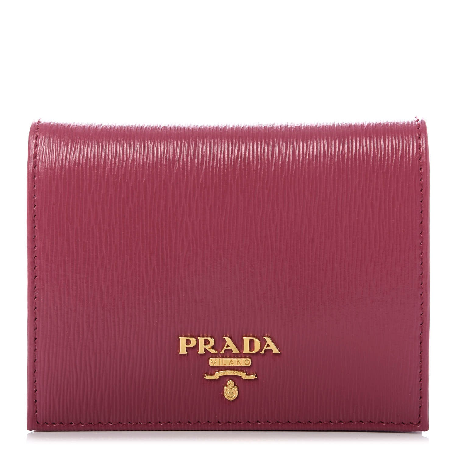 Prada Vitello Move Bi-Fold Wallet Ibisco 1 of 8