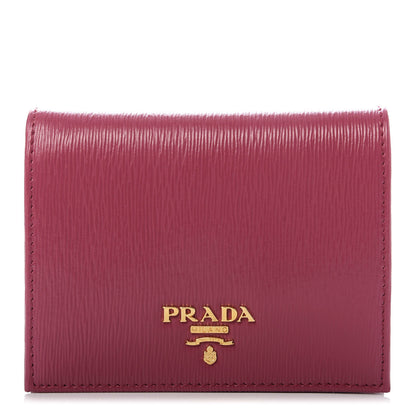 Prada Vitello Move Bi-Fold Wallet Ibisco 1 of 8