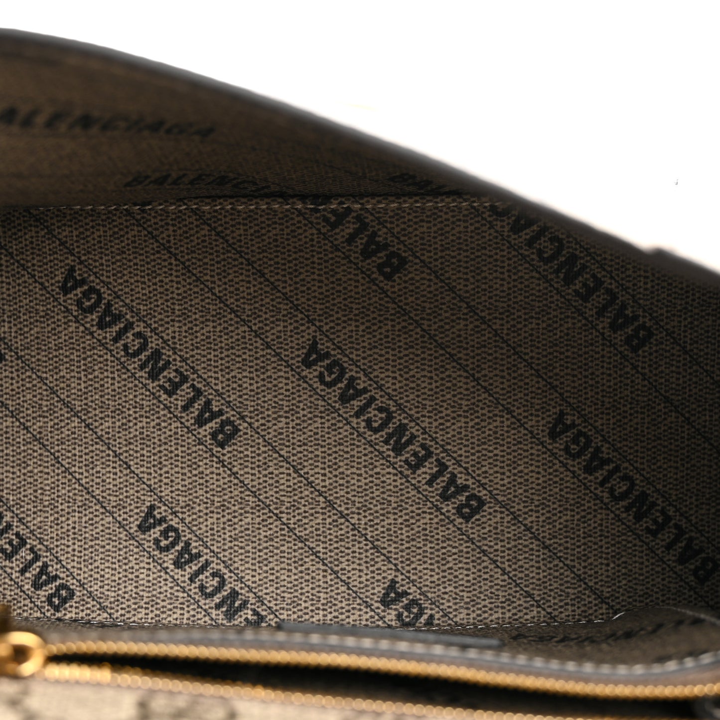 X GUCCI GG Supreme Monogram Small Hourglass Top Handle Bag Beige Ebony