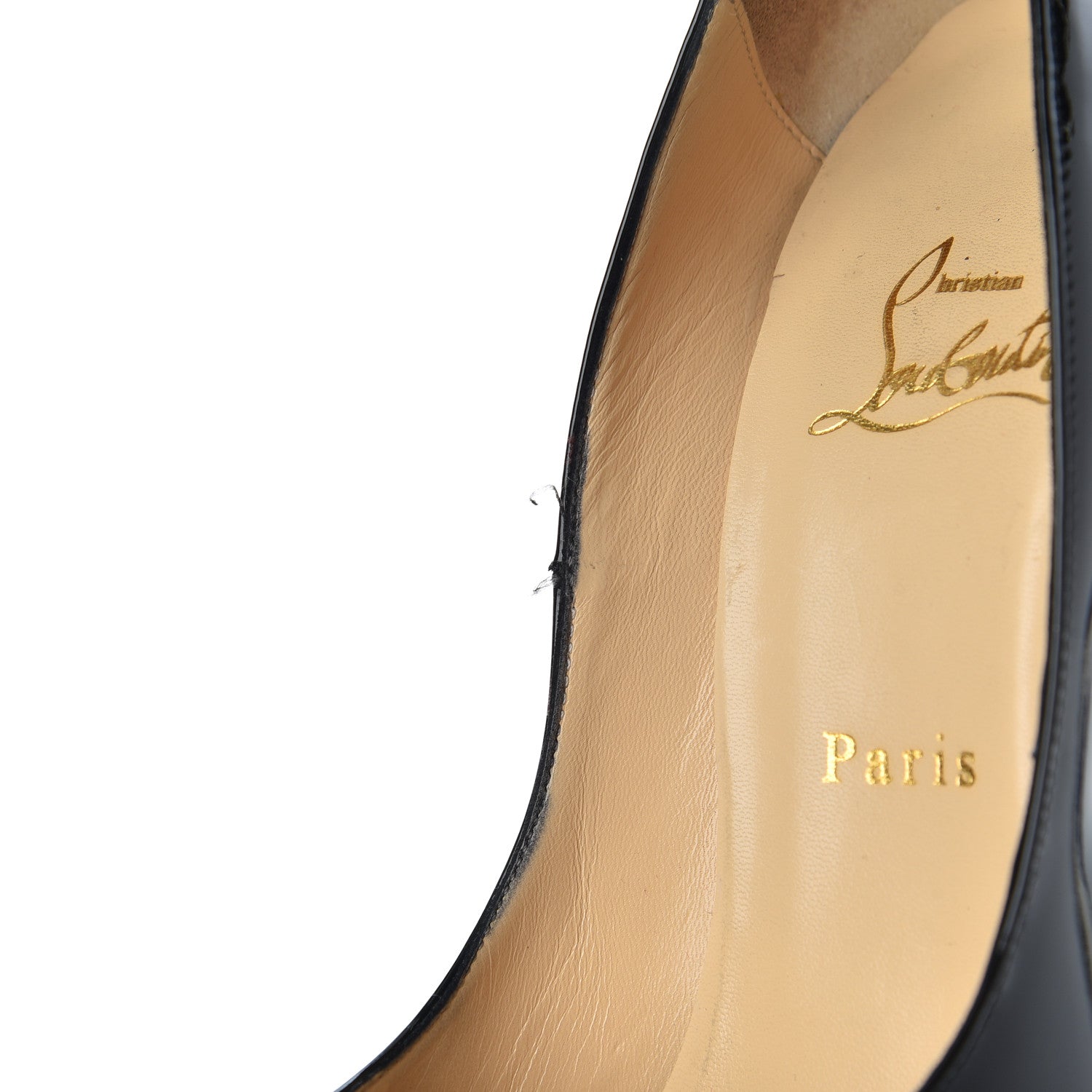 Christian Louboutin Patent Lady Peep 150 Pumps 39.5 Black 9 of 20