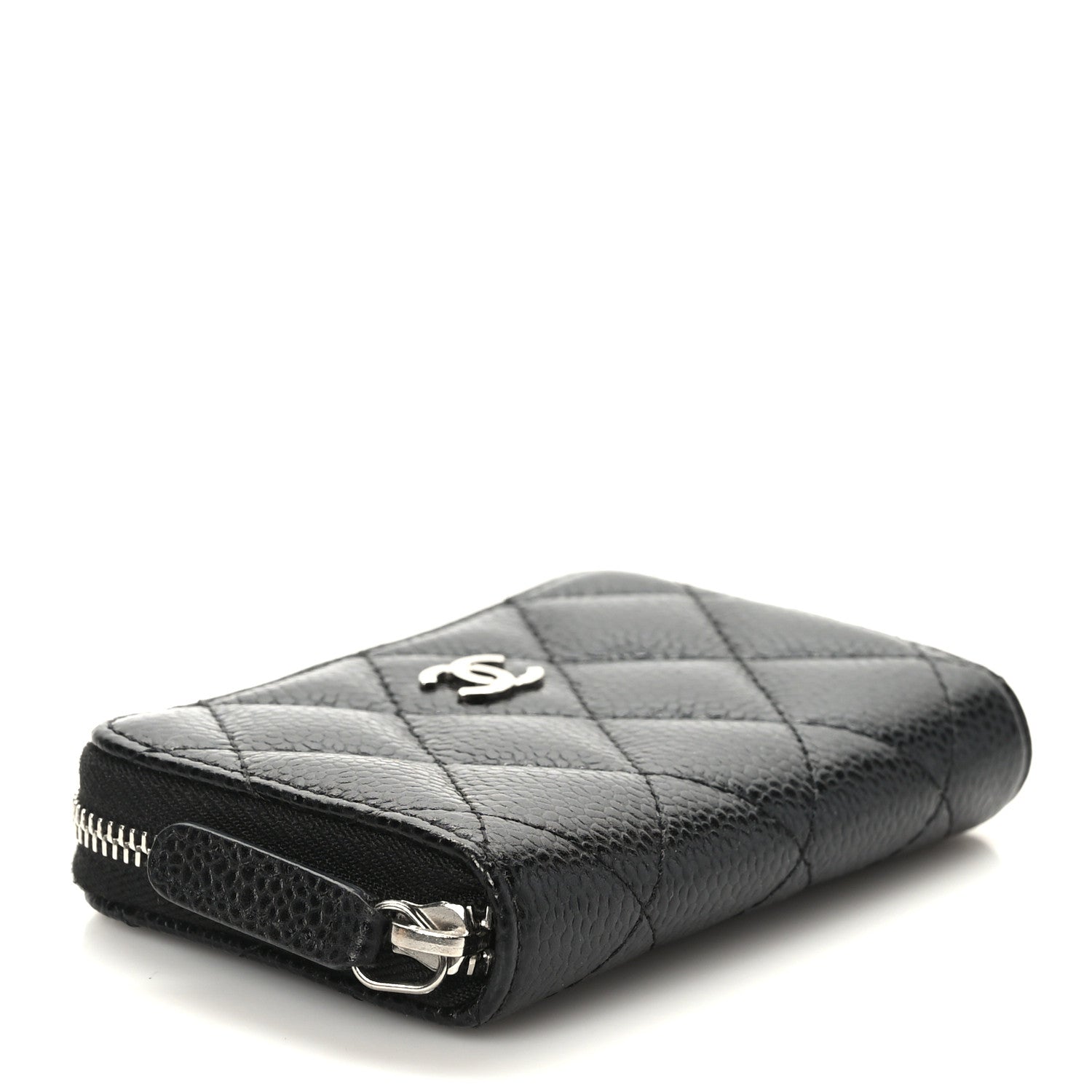 Chanel Caviar Quilted Zip Coin Purse Black 4 of 7