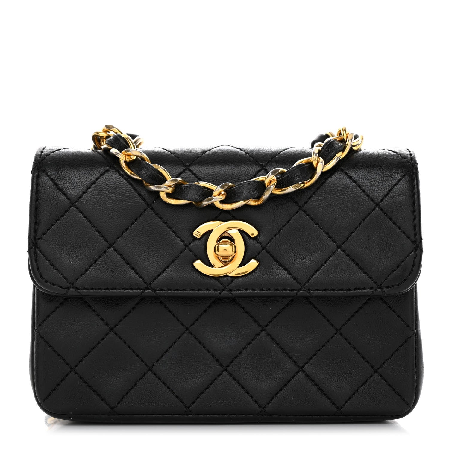 Chanel Lambskin Quilted Extra Mini Flap Black 1 of 12