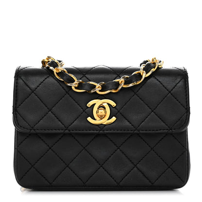 Chanel Lambskin Quilted Extra Mini Flap Black 1 of 12