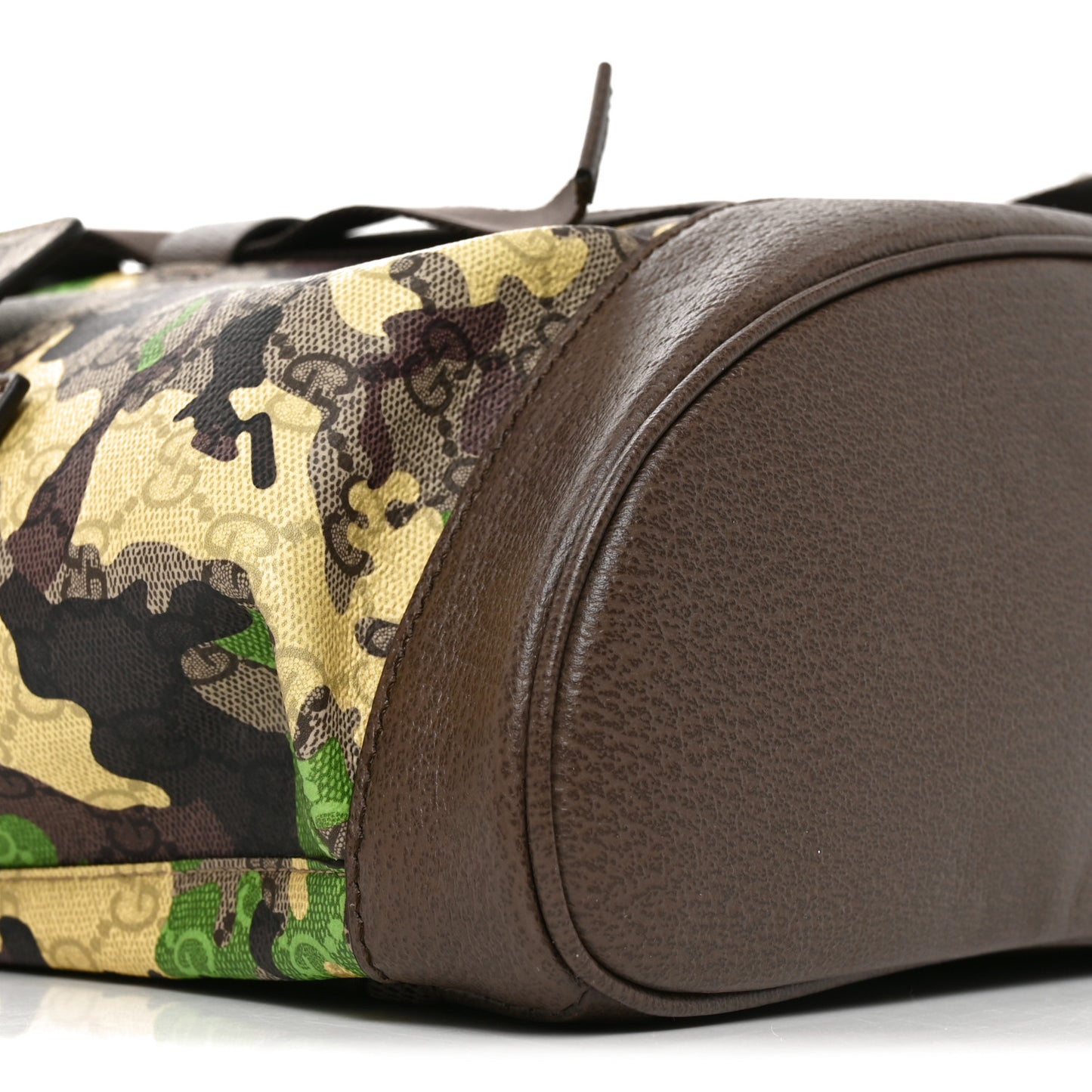 GG Supreme Monogram Camouflage Large Backpack Green Multicolor