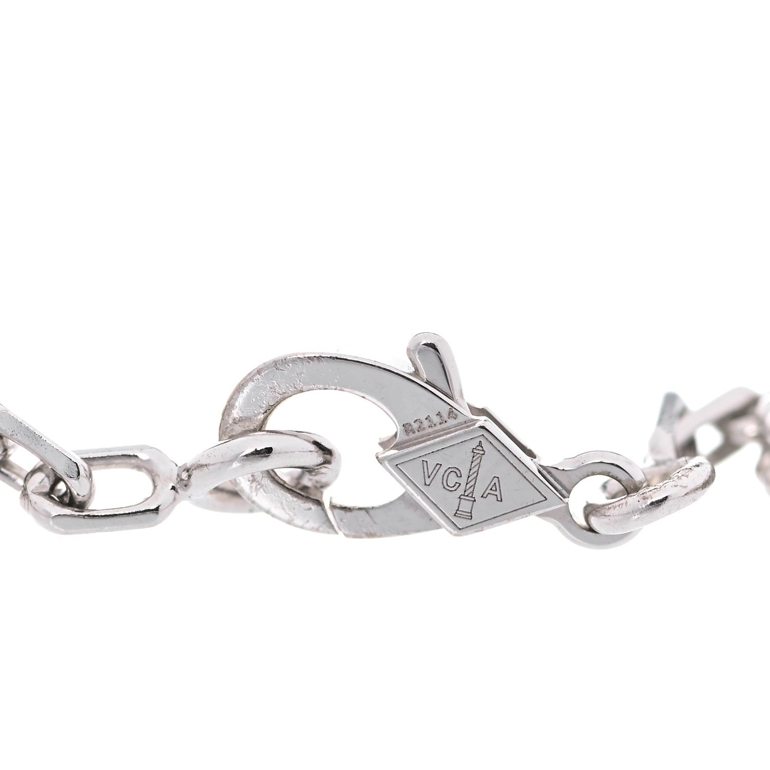 Van Cleef & Arpels 18K White Gold Mother of Pearl 5 Motifs Vintage Alhambra Bracelet 3 of 6