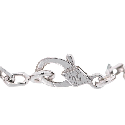 Van Cleef & Arpels 18K White Gold Mother of Pearl 5 Motifs Vintage Alhambra Bracelet 3 of 6
