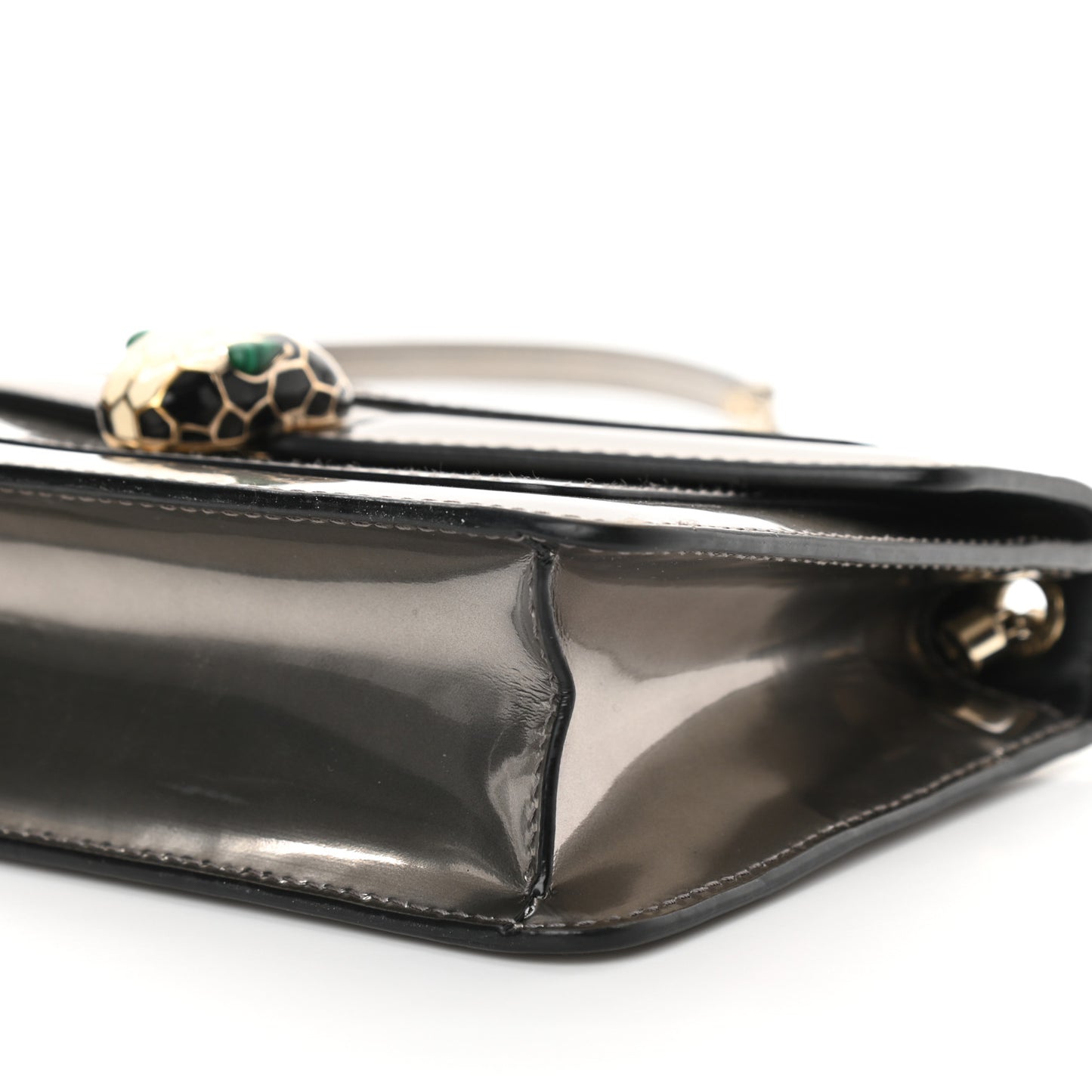 Metallic Serpenti Forever Small Shoulder Bag Silver
