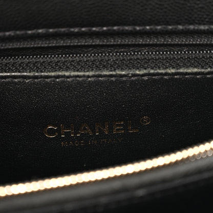 Chanel Caviar Lizard Quilted Large Coco Handle Flap Black 6 of 12